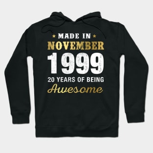 Made in November 1999 20 Years Of Being Awesome Hoodie